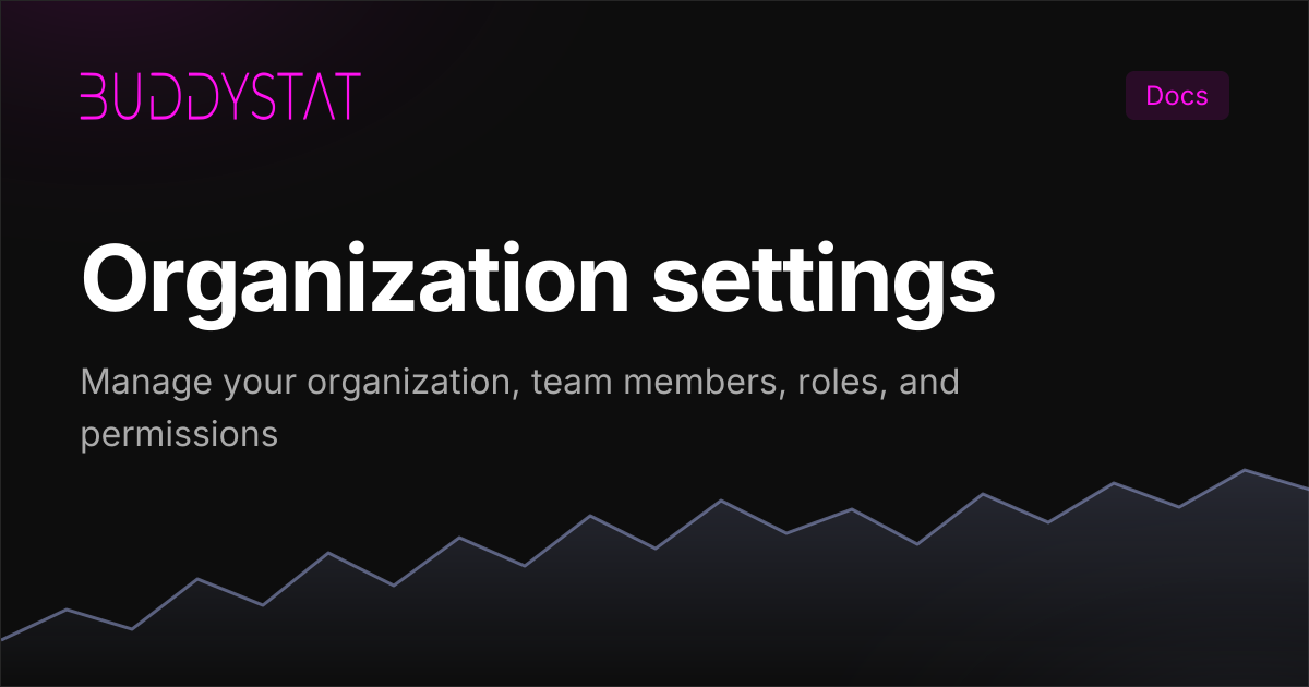 Organization settings | BuddyStat