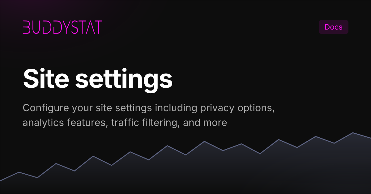 Site settings | BuddyStat